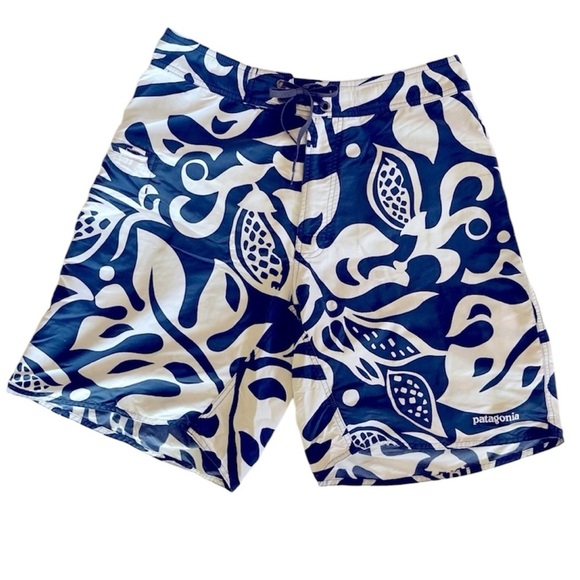 Patagonia Other - Patagonia WaveFarer Vintage Board Shorts Men’s 33 Blue White